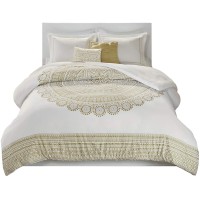 Intelligent Design Nomad Twin/Twin XL 4 Piece Metallic Medallion Printed Duvet Cover Sets