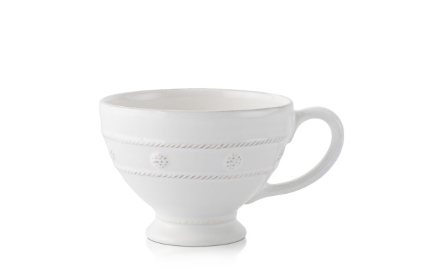  ‘Berry and Thread’ Ceramic Breakfast Cup – White