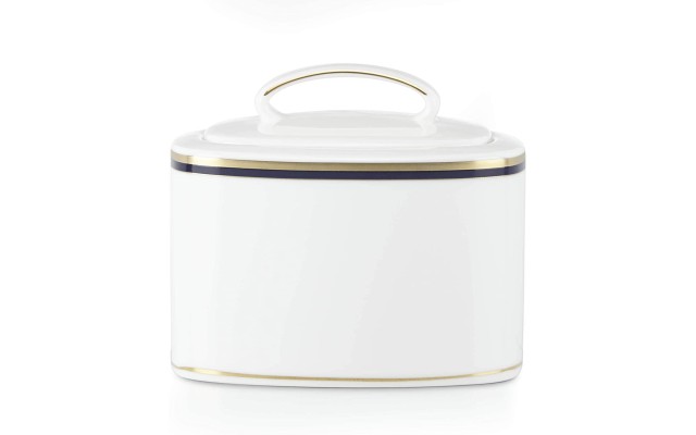 New York Library Lane Navy Sugar Bowl