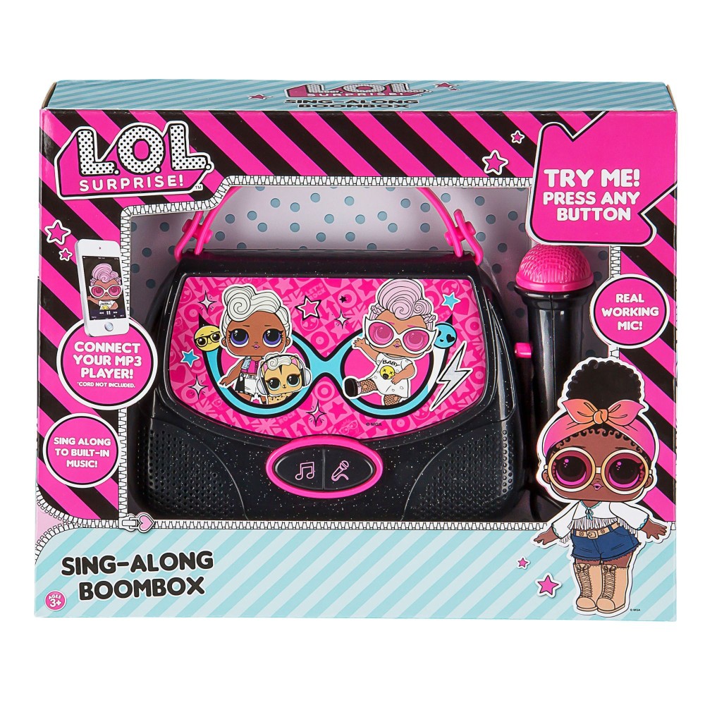 LOL Surprise Sing Along BoomBox With Built In Music & Real Mic 3 & Up