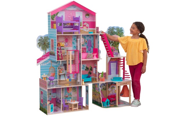  Pool Party Mansion Dollhouse with 26 Accessories – 3+ Years