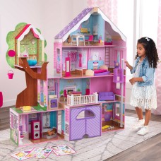 KidKraft Treehouse Retreat Mansion Wooden Dollhouse Castle – 3+ Years