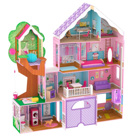  Treehouse Retreat Mansion Wooden Dollhouse Castle – 3+ Years