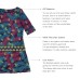  Girls Feathers Peruvian Cotton Dress – Crewneck, Short Sleeve, Heart Belt