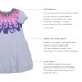 Girls Feathers Peruvian Cotton Dress – Crewneck, Short Sleeve, Heart Belt, Heather Grey, 8