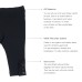 Toddler Baby Girls Frilled Leggings – Peruvian Pima Cotton, Elastic Waist, Pull-On, Solid Colors, Midnight, 2