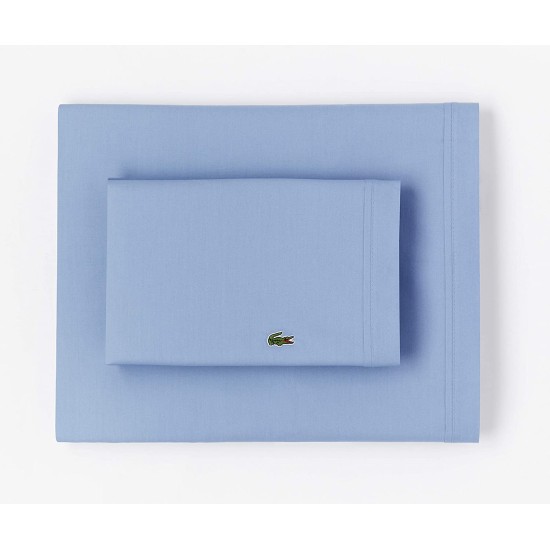  100% Cotton Percale Sheet Set, Solid, Allure Blue, King