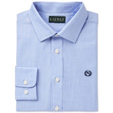 Lauren Ralph Lauren Boys Solid Dress Shirt Light Blue 20R