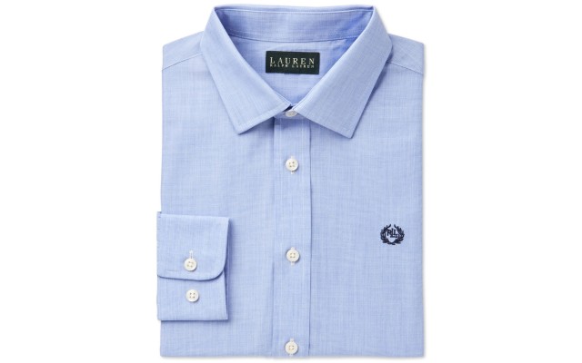  Boys Solid Dress Shirt Light Blue 20R