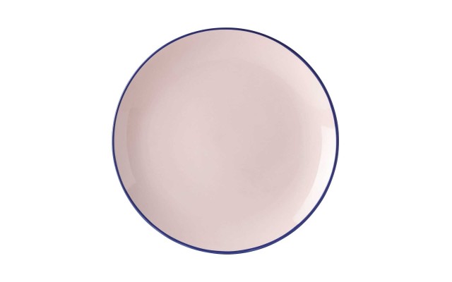  Domino Technic Solid Dinner Plate (Pink,10.7″)