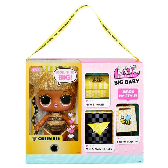 LOL Surprise Big Baby Queen Bee – 11″ Large Baby Doll with Colorful Surprises