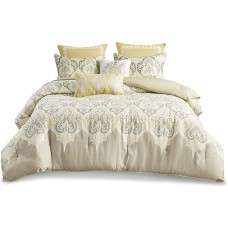 Madison Nisha Comforter Set, King/California King, Yellow