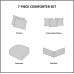  Ava Cal King 7 Piece Chenille Jacquard Comforter Set