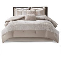 Madison Park Ava Cal King 7 Piece Chenille Jacquard Comforter Set