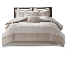 Madison Park Ava Cal King 7 Piece Chenille Jacquard Comforter Set