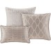  Ava Cal King 7 Piece Chenille Jacquard Comforter Set