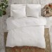  Cozy Cotton Comforter Set Casual Modern Design All Season Bedding, Full/Queen(90″x90″), Ivory