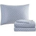  Essentials Sofia Reversible 8-Piece King Comforter Set, King(104″x92″), Sofia, Blue