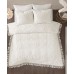  Laetitia Full/Queen 3 Piece Cotton Chenille Medallion Fringe Coverlet Set