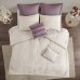  Season Set, Matching Bed Skirt, Decorative Pillows, Queen(90″x90″), Elise, Medallion Bohemian Purple