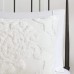  Tufted Chenille Cotton Comforter All Season Bedding Set, Full/Queen(90″x90″), Viola, Damask White