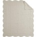 Tuscany Luxury Oversized Quilted Throw with Scalloped Edges Ivory 60×72 Quilted Premium Soft Cozy Microfiber For Bed