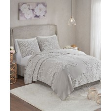 Madison Park Veronica Full/Queen 3-Pc. Tufted Cotton Chenille Floral Coverlet Set