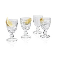 Martha Stewart Collection Clear Footed Goblets, Set of 4