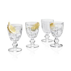 Martha Stewart Collection Clear Footed Goblets, Set of 4