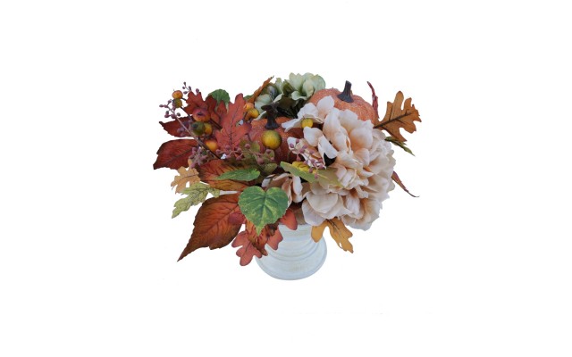  Harvest Pumpkins and Flowers Arrangement