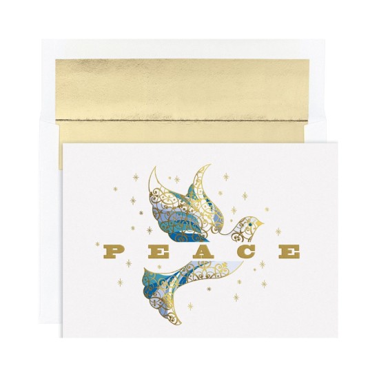  Elegant Dove Holiday Boxed Cards 16-Count