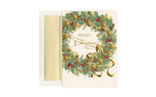  Holiday Collection Painted Wreath Boxed  16-Count