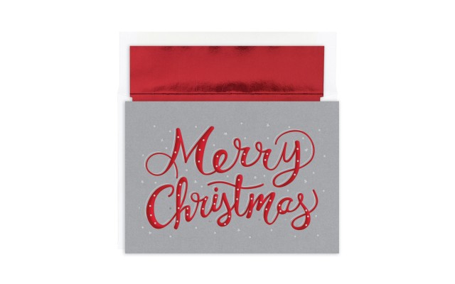  Merry Christmas Sparkle Holiday Boxed Cards 16-Count