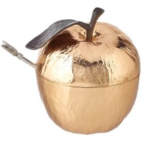 Michael Aram Gold Plated Apple Honey Pot