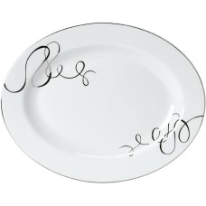 Mikasa Love Story Oval Serving Platter, 14-Inch