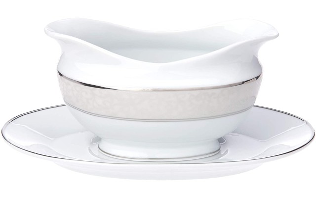  Parchment Gravy Boat Set , White