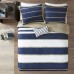 Mizone Ashton Duvet Cover Set, Navy, Full/Queen