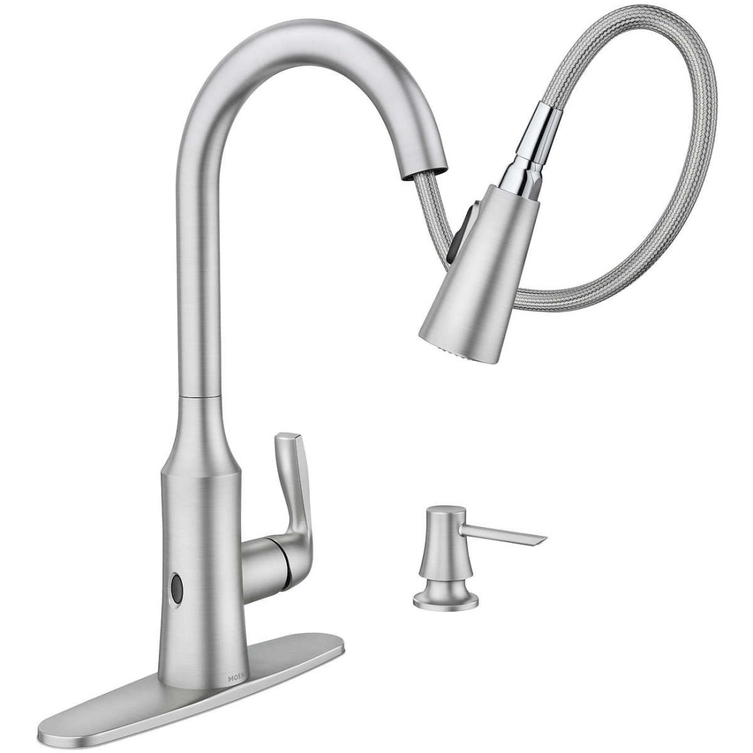 Moen Motionsense Wave Technology Cadia Touchless Kitchen Faucet 87869ewsrs 7853