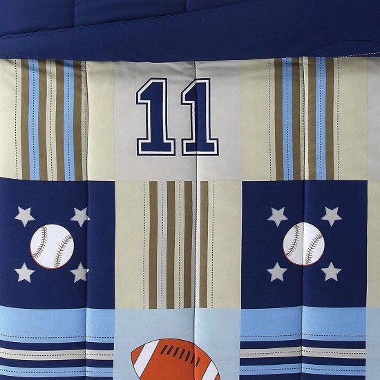  Denim and Khaki Sports Twin Comforter Set Bedding