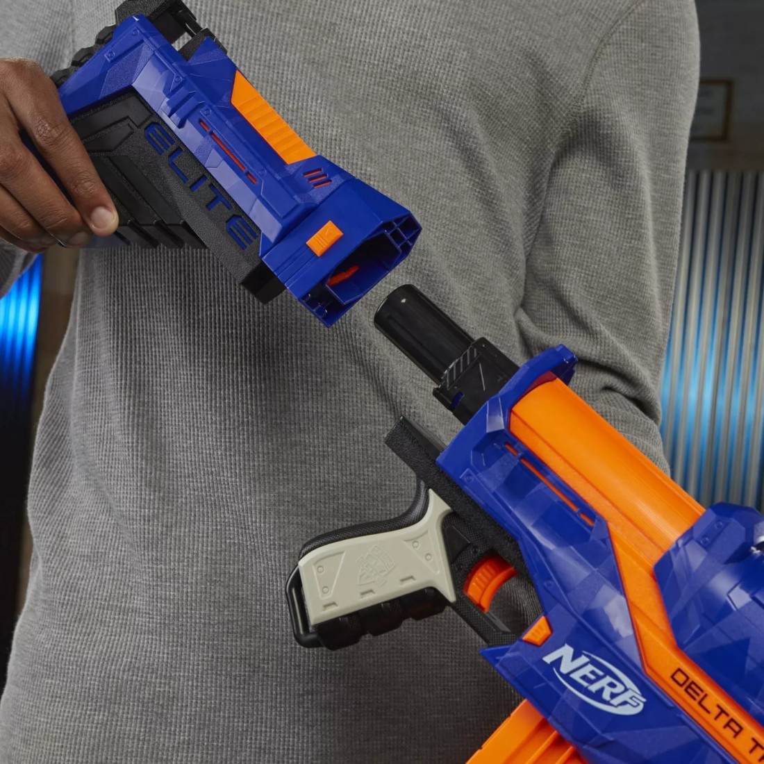 Nerf N Strike Elite Delta Trooper Blaster With 12 Elite Darts And A 12 Dart Clip