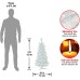  Tree Company 3′ White Iridescent Tinsel Tree With Plastic Stand