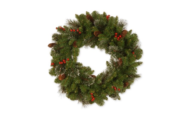  30″ Crestwood Spruce Wreath with Cones