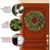  Company 30″ Crestwood Spruce Wreath With Red Berries, Pine Cones, Glitter & 70 Battery-Operated LED Lights