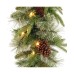  Company ‘Feel Real’ Pre-lit Artificial Christmas Garland | Flocked with Mixed Decorations and Lights | Colonial – 9 ft