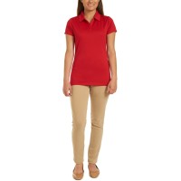 Nautica Juniors Uniform Short Sleeve Performance Polo (Red, 3/5)