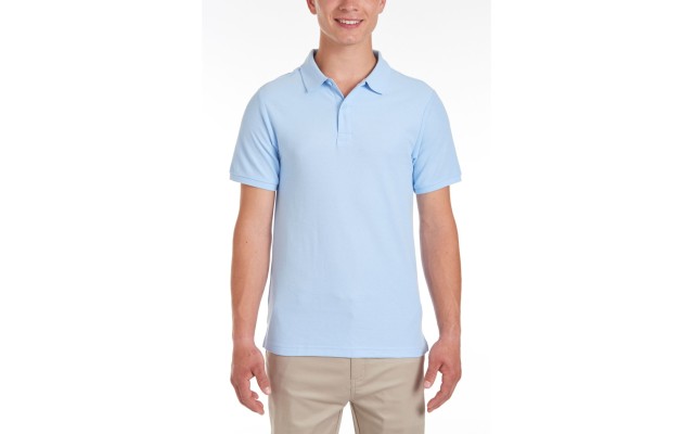  Young Men Short Sleeve Double Pique Polo