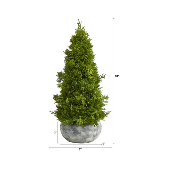  Cypress Cone Artificial Tree in Decorative Planter