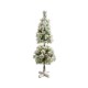  Flocked Artificial Christmas Tree Topiary with 50 Warm Led Lights