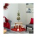  Flocked Artificial Christmas Tree Topiary with 50 Warm Led Lights