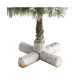  Flocked Artificial Christmas Tree Topiary with 50 Warm Led Lights